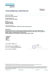 XTronica AS Receives DNV Type Approval For Cyber Security Platform TAA00003GW 1 212x300